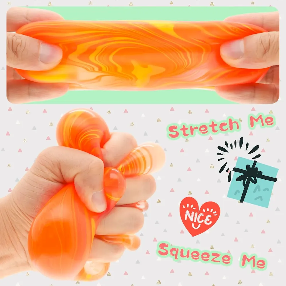 Premium NeeDoh Nice Cube C Solid Squish C Yellow & Orange - Image 6