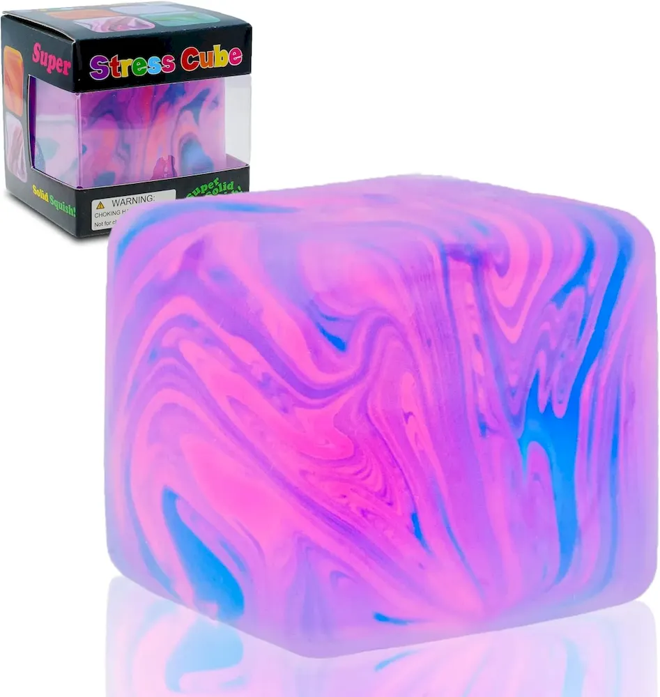 Premium NeeDoh Nice Cube C Solid Squish C Pink & Blue - Image 3