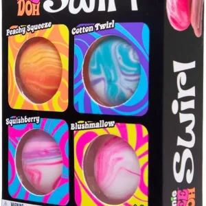 Alternative view of Schylling NeeDoh Teenie Swirl 4 Pack – Sensory Squeeze Toy – 1.5″ in Diameter – Colors May Vary