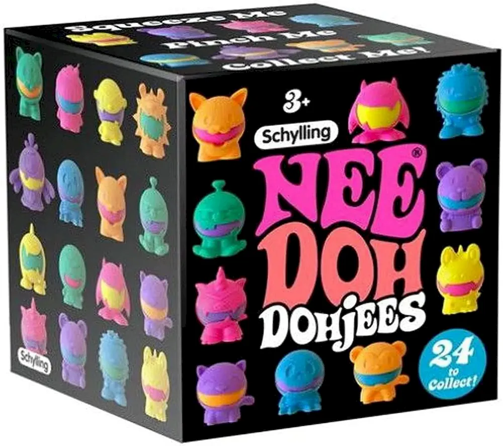 Premium GrandeNero Squeezy. Stretchy-Dohjees Pop -Swap Teenie Nee Doh on The Inside (One Per Order)-Blind Box