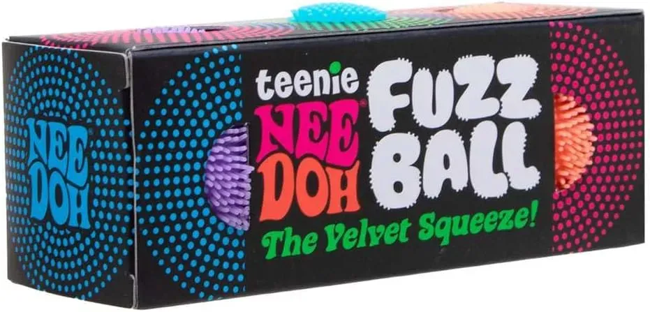 Premium Schylling Teenie NeeDoh 3-Pack Mini Sensory Fuzz Balls with Velvet Texture and Soft Squish. Ages 3 and Up - Image 6