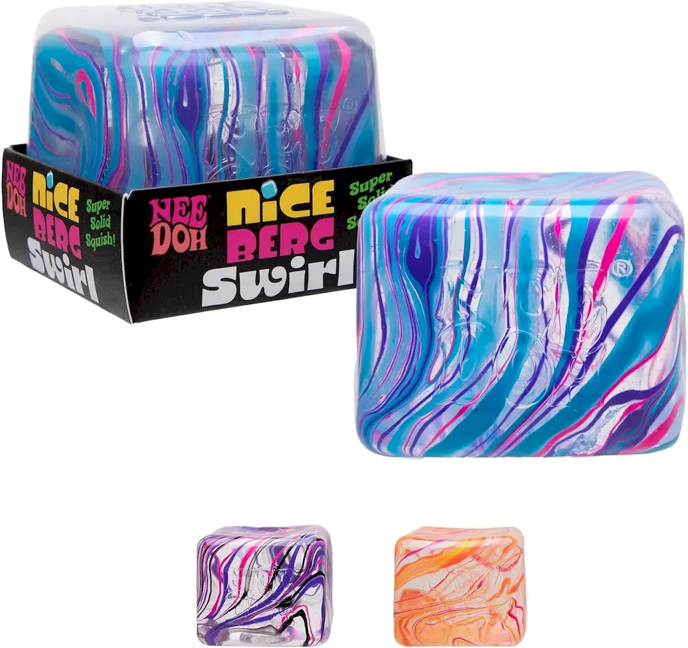 Premium Schylling NeeDoh Swirl Nice Berg – Jumbo Squishy Squeezy Fun – Colors May Vary