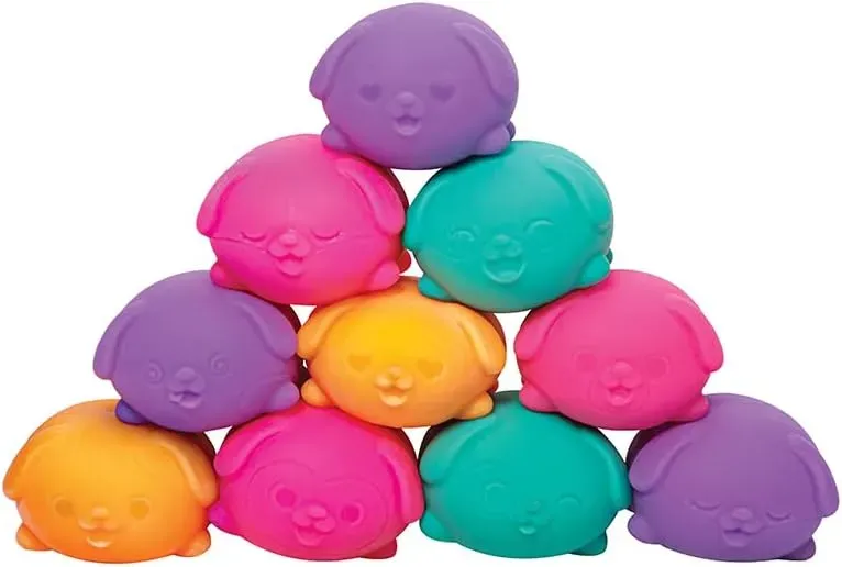 Premium Schylling NeeDoh Teenie Funky Pups – Sensory Squeeze Toy – Contains 3 Mini Groovy Globs – 1.5″ Wide – Color May Vary (Pack of 1) - Image 2