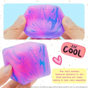 Alternative view of Premium NeeDoh Nice Cube C Solid Squish C Pink & Blue