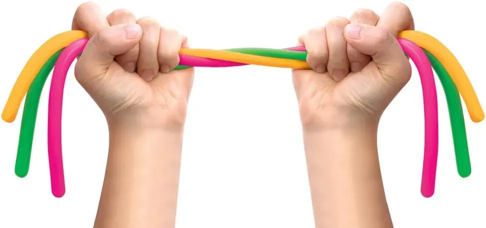 Premium Schylling NeeDoh Noodlies – Sensory Squeeze Toy – Contains 5 Stretchy Noodles – 14 Long – Multicolored (Pack of 1) : Toys & Games - Image 3