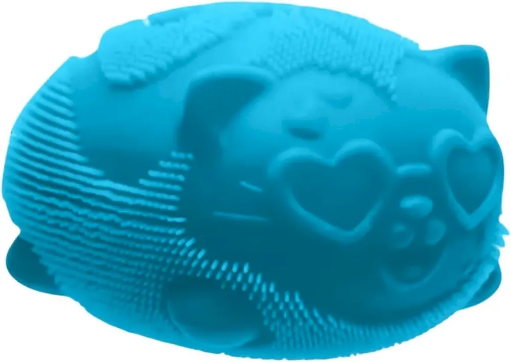 Premium Cool Cat Squeeze Squishy. Cute Cat Stress Fuzz Ball. Slow Rise Sensory Fidget Balls.Sensory Stress Ball Relief (Blue) : Toys & Games