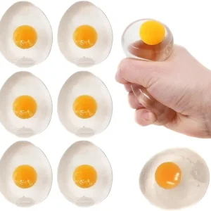 Premium The Dreidel Company Sticky Egg Splat (Clear. 6-Pack) : Toys & Games