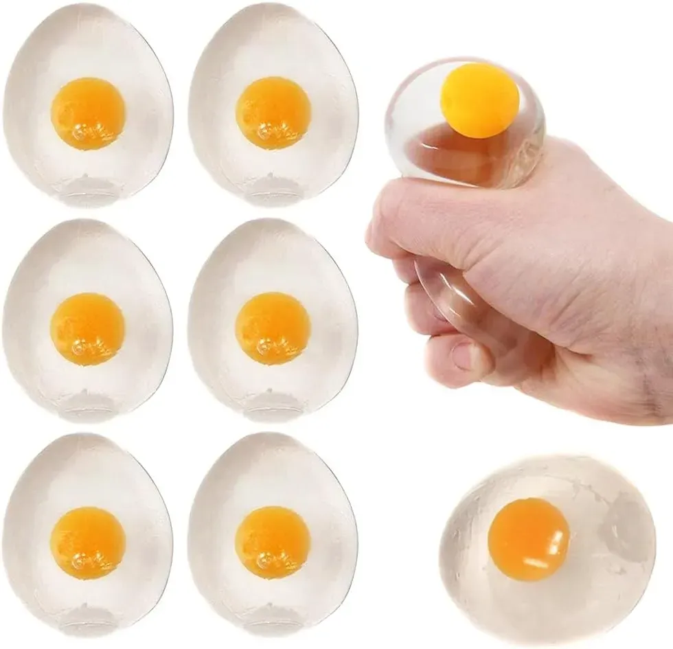 Premium The Dreidel Company Sticky Egg Splat (Clear. 6-Pack) : Toys & Games