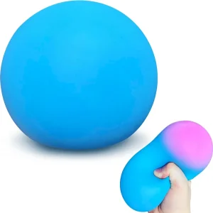 Premium Giant Squishy Stress Balls for Kids and Adults. 4-inch Jumbo Squeeze Balls. Stretchy Dough Stress Ball Squishy Toys for Kids Party Favors. Sensory Toys | Blue Color Changing Stress Relief Balls : Toys & Games