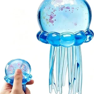 Premium Jellyfish-Shaped Squeeze Toy. Slow-Rebound Stress-Relieving Ball. Soft and Elastic Sensory Stress-Relieving Toy. Squeezing Toys can Effectively Relieve Anxiety and Stress ((Blue)) : Toys & Games