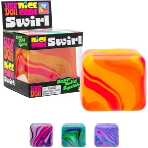 Premium NeeDoh Nice Cube Swirl – Solid Squish – Assorted