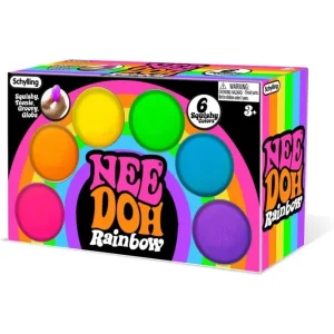 Premium NeeDoh Rainboh Teenie – Mini Globs – 6 Pack