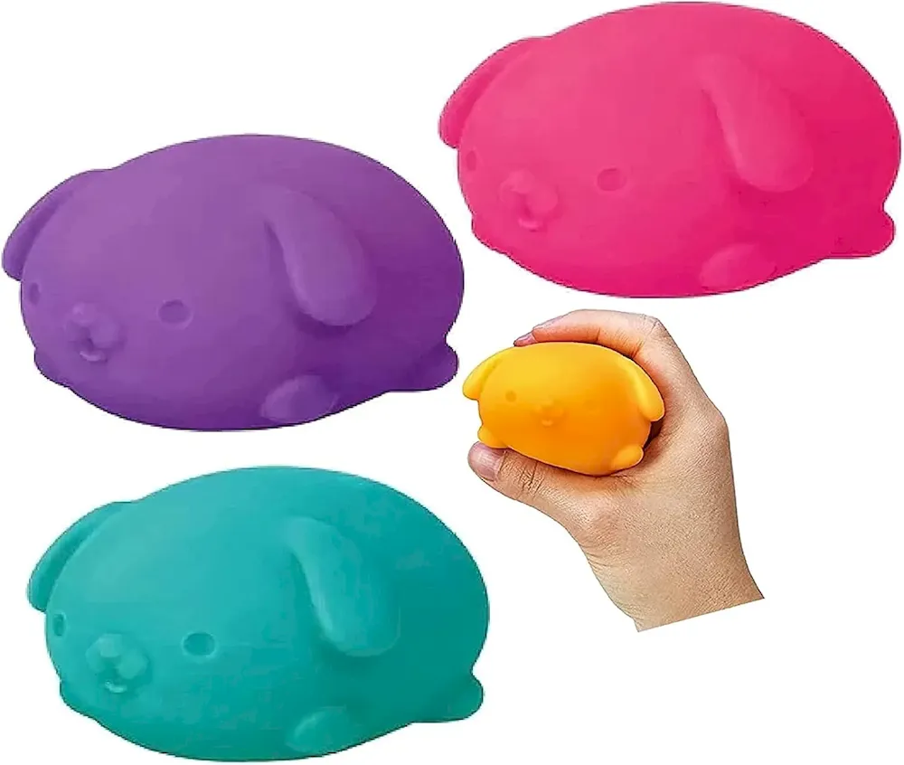 Premium Nee Doh Funky Pup.Groovy Glob! Squishy. Squeezy. Stretchy Stress Fidget Balls Gift Set Party Bundle – 3 Pack (Assorted) : Toys & Games