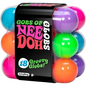 Premium NeeDoh Teenie Globs – Mini Sensory Balls – 18 Pack