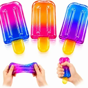 Premium 3 Pack Popsicle Squishy Toys C Slow Rising Ice Cream Stress Relief Fidget Squeeze Ball. Summer Party Favor & Birthday Gift for Kids Adults. Soft Sensory Desk Toy : Toys & Games