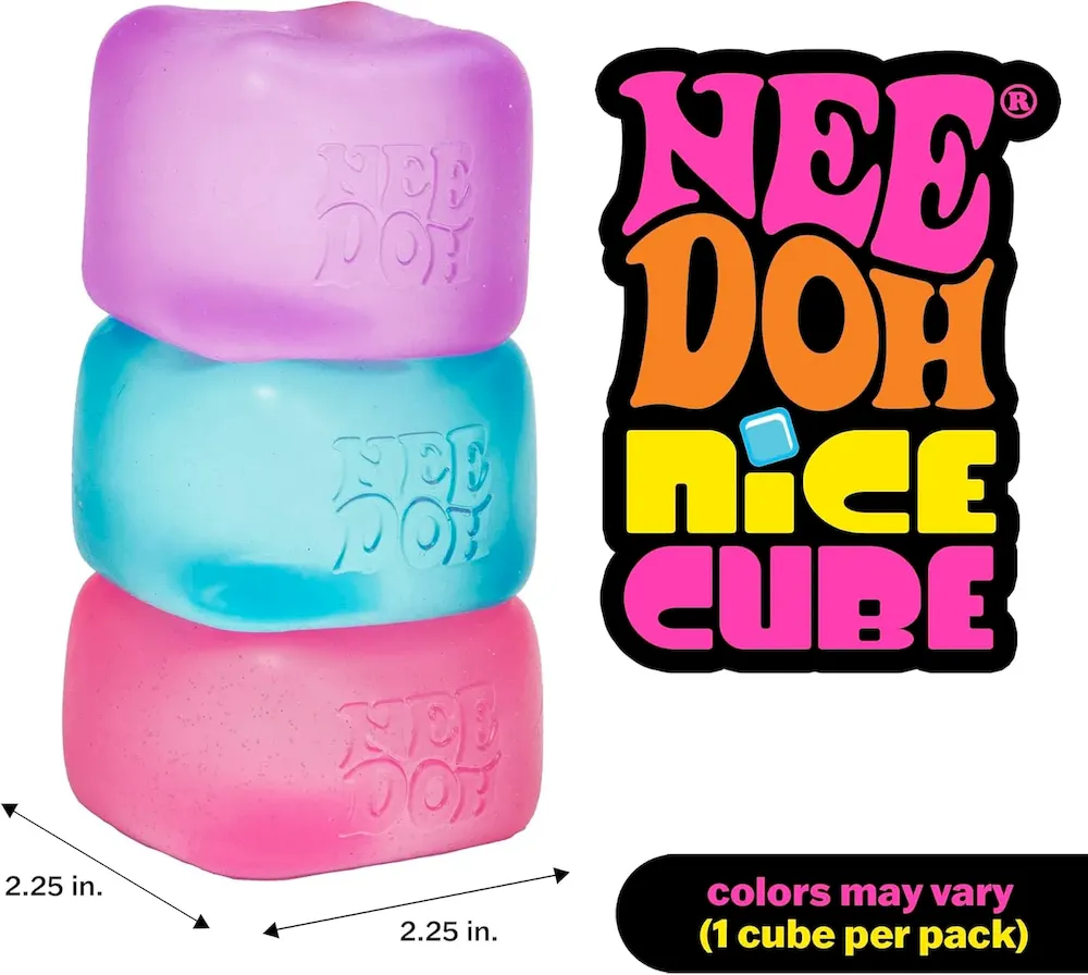 Premium Schylling Needoh Nice Cube – Sensory Squeeze Toy with Super Solid Squish – 2.25 Cube – Colors May Vary (Pack of 1) – Bilingual Packaging : Toys & Games - Image 4