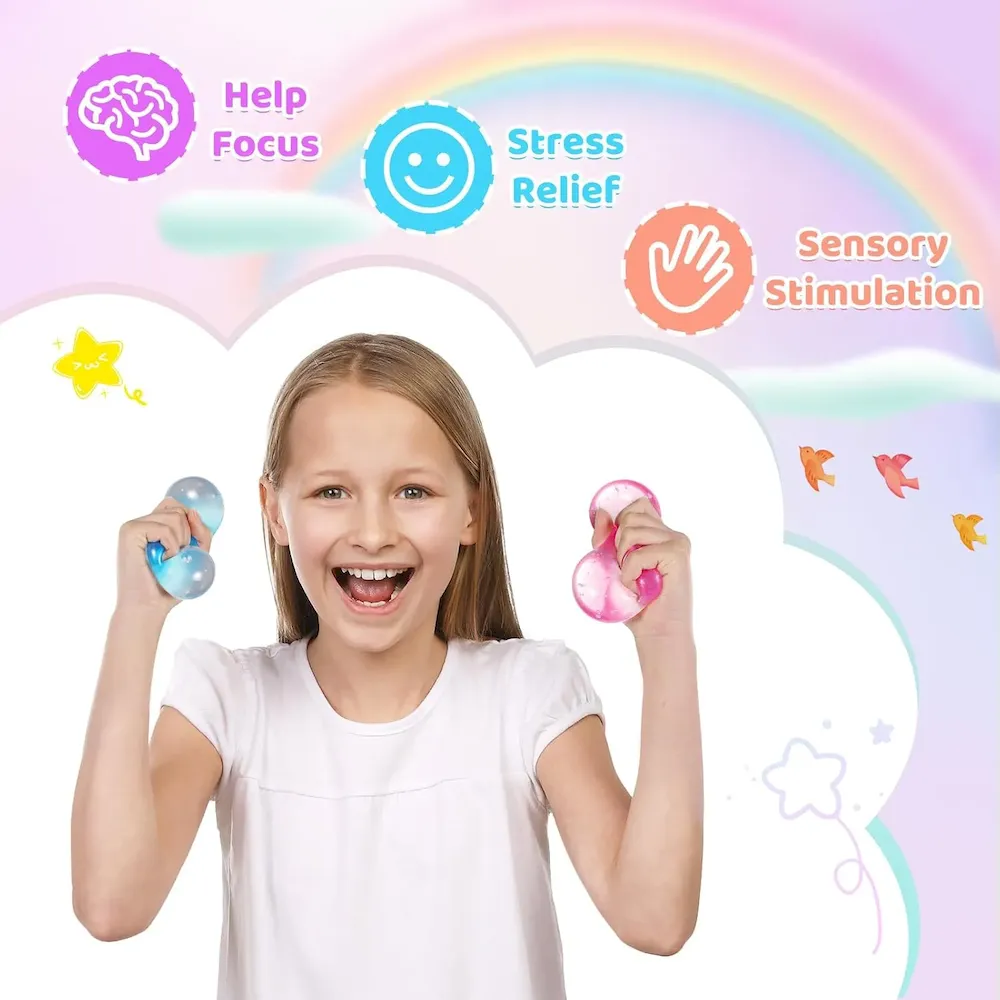Premium APLIST Squishy Fidget Toys Stress Cube. 4 Pack Solid Ice Cube High Density Malt Sugar Filled. Sensory Anxiety Relief Item for Kids Adults. Quiet Fidgets for Classroom. Calming Toys for ADHD : Toys & Games - Image 4