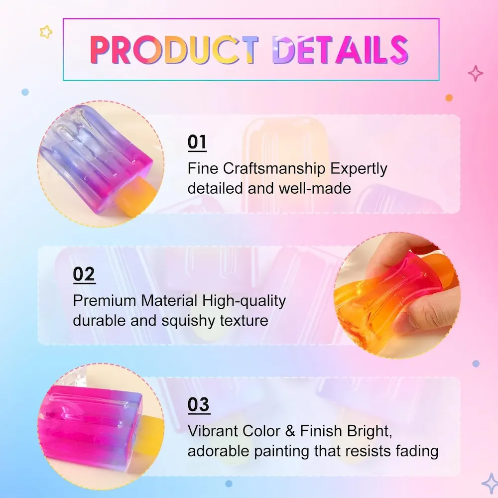 Premium Ice Cream Squishy Toy. Cute Squishy Moldable Slow Rise Relaxing Sensory Fidget Stress. Squeeze Ball Relief for Anxiety Relief (Blue) : Toys & Games - Image 7