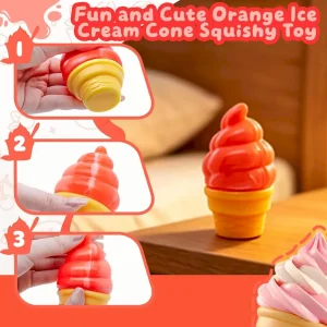 Alternative view of Premium Stress Relief Ice Cream Cone Squishy Toy – Play GORO Nice Cream Sensory Squeeze Fidget Toy. Soft Anti-Anxiety Toy for Kids Adults ADHD Autism : Toys & Games