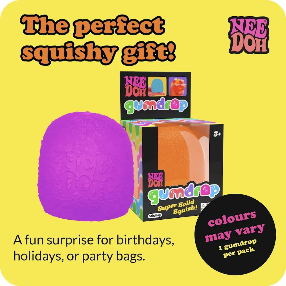 Premium Schylling NeeDoh Gumdrop – Textured Sensory Toy with Super Solid Squish – 2.5 Tall – Colors May Vary (Pack of 1) : Toys & Games - Image 5