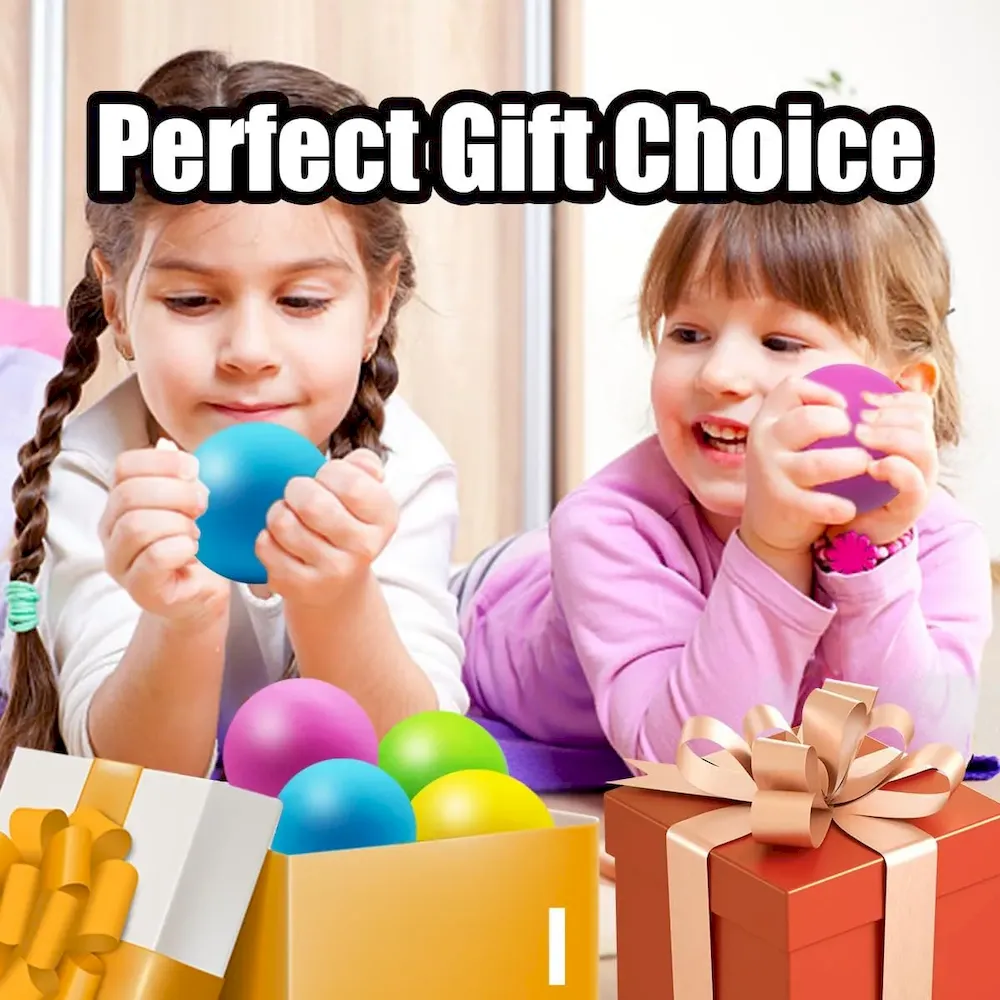 Premium Eutreec Stress Ball Toys Color Changing – Sensory Squeeze Toys Squishy Balls for Teens Kids and Adults Stress Relief Balls for Easter Stocking Party Bundle – 4 Pack(Green/Yellow/Blue/Pink) : Toys & Games - Image 5