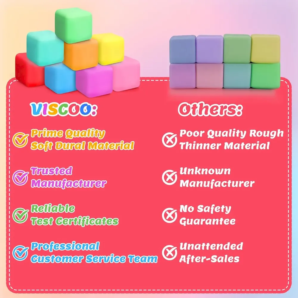 Premium 12 Pack Slow Rising Stress Cube. Dough Stress Balls Squishy Fidget Toys for Anxiety Relief. Soft Fidget Cube. Pull Stretch Squishy Toys for Classroom Prize. Party Favors for Kids Adults : Toys & Games - Image 5