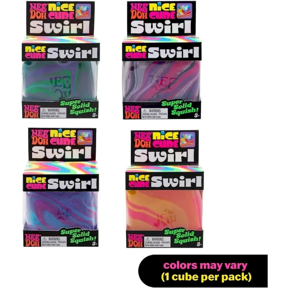 Premium NeeDoh Nice Cube Swirl ā Solid Squish ā Assorted - Image 2