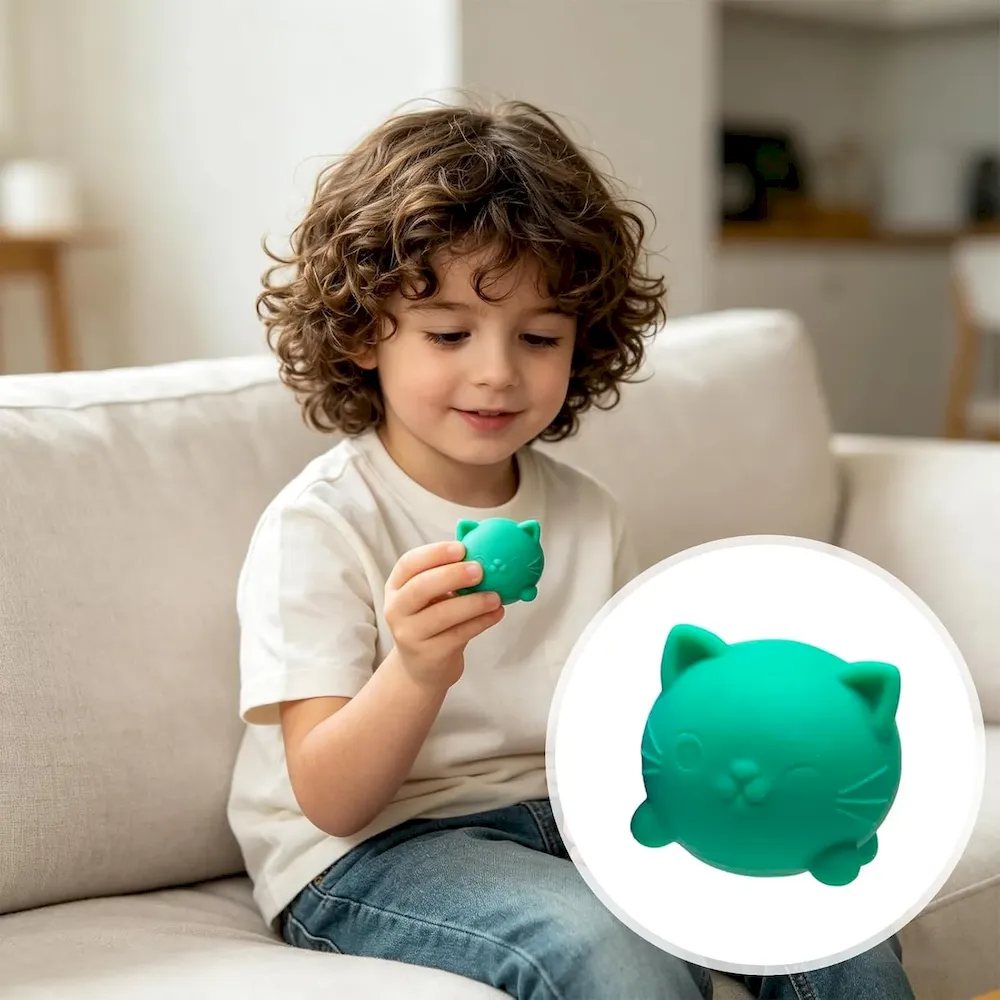 Premium 4PCS Cool Cats Squishy. Squeeze&Play Stress Relief Sensory Fidget Toys Stress Balls. Slow Rising Mini Cool Cat Squishy Portable Toys for Autism. ADHD. Party Favors Gifts (#01) : Toys & Games - Image 5