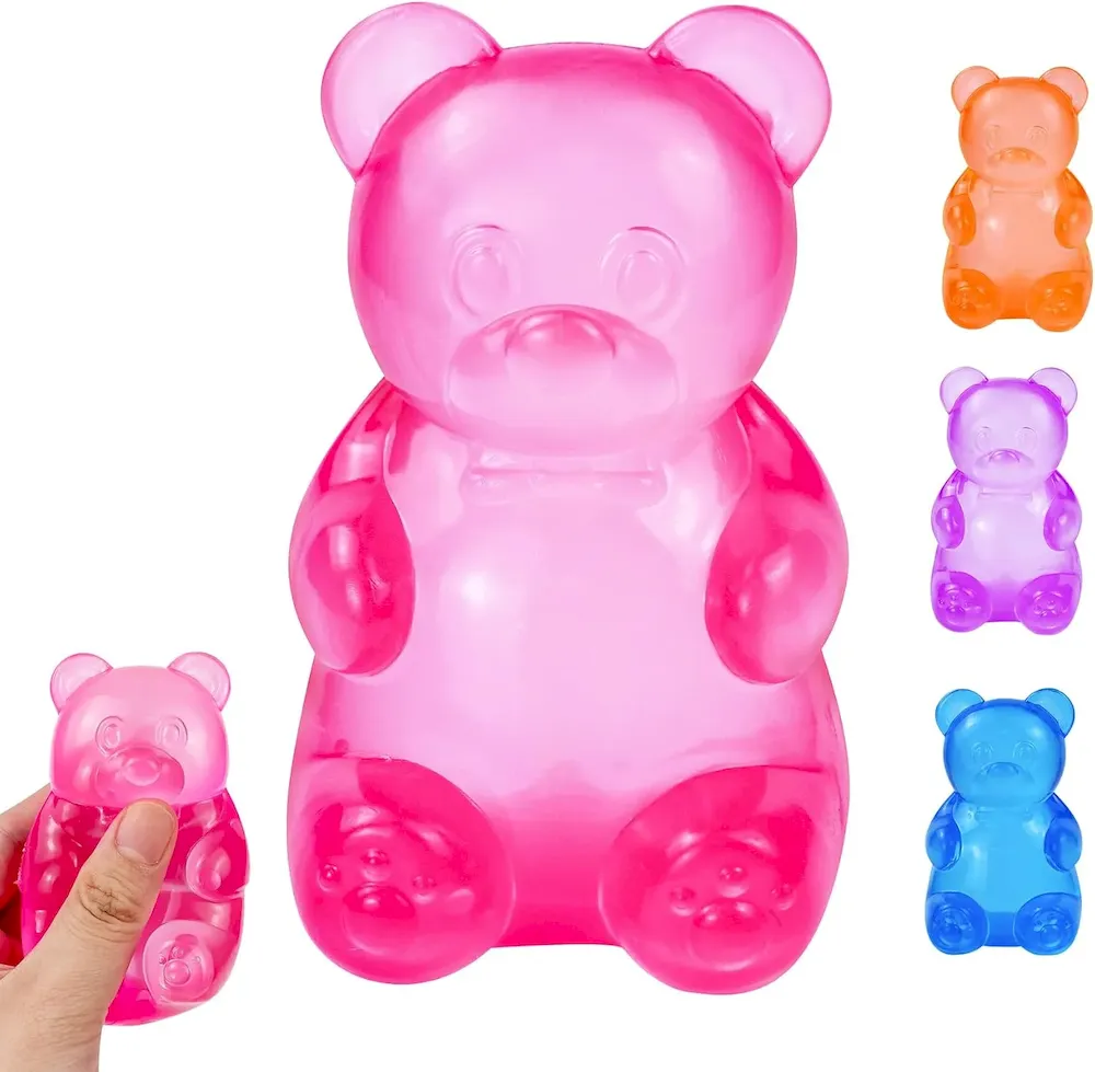 Premium Gummy Bear Squishy. Stress Bear Taba Squishy. Taba Squishy Toys for Kids. Stress Balls Valentines Day Gifts Birthday Gifts Party Favors-Rosy : Toys & Games