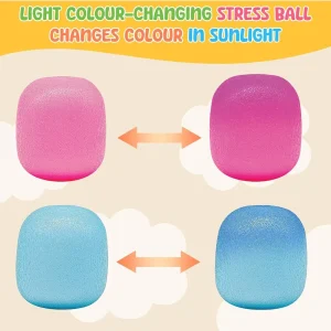 Alternative view of Premium Fidget Toys Stress Balls for Kids & Adults – Changes Color in The Sun -Slow Rise Dough Ball – Fidgets for Classroom – Squishy Fidget Toys Stretchy Squeeze Stress Relief Balls for Anxiety (Dough Blue) : Toys & Games