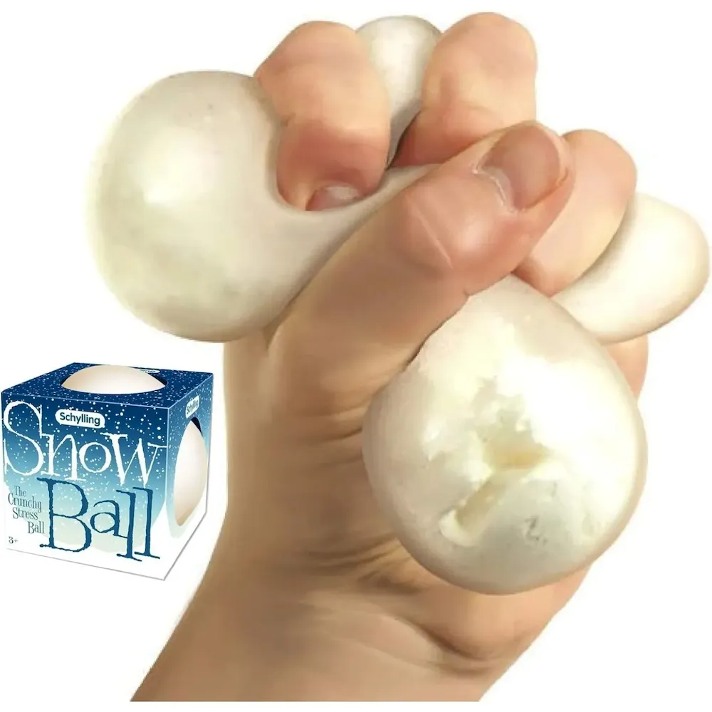 Premium NeeDoh Snow Ball Stress Balls – Crunchy & Squishy – 2 Pack - Image 3