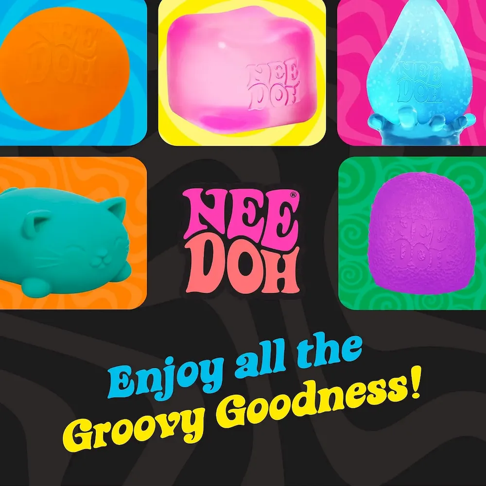 Premium Schylling NeeDoh Dohnut Hole Needoh 4 Pack – Sensory Squeeze Toy – 1.5 in Diameter – Colors May Vary : Toys & Games - Image 6