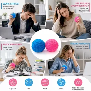 Alternative view of Premium Fuzz Ball Squishy Stress Ball.Soft Fidget Squishy Fuzz Squeeze Ball for Adults.Anxiety Stress Relief Toys.Party Favors Gift for Adults (Pink Ball) : Toys & Games