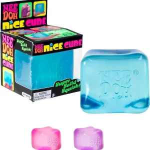 Premium Schylling Needoh Nice Cube – Sensory Squeeze Toy with Super Solid Squish – 2.25 Cube – Colors May Vary (Pack of 1) – Bilingual Packaging : Toys & Games