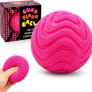 Premium Fuzz Ball Squishy Stress Ball.Soft Fidget Squishy Fuzz Squeeze Ball for Adults.Anxiety Stress Relief Toys.Party Favors Gift for Adults (Pink Ball) : Toys & Games