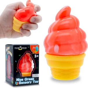 Premium Stress Relief Ice Cream Cone Squishy Toy – Play GORO Nice Cream Sensory Squeeze Fidget Toy. Soft Anti-Anxiety Toy for Kids Adults ADHD Autism : Toys & Games