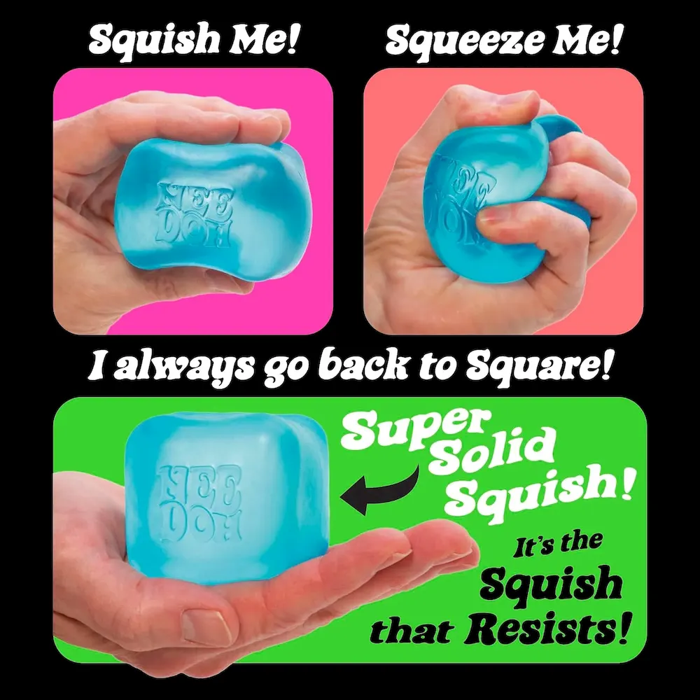 Premium Schylling Needoh Nice Cube – Sensory Squeeze Toy with Super Solid Squish – 2.25 Cube – Colors May Vary (Pack of 1) – Bilingual Packaging : Toys & Games - Image 5