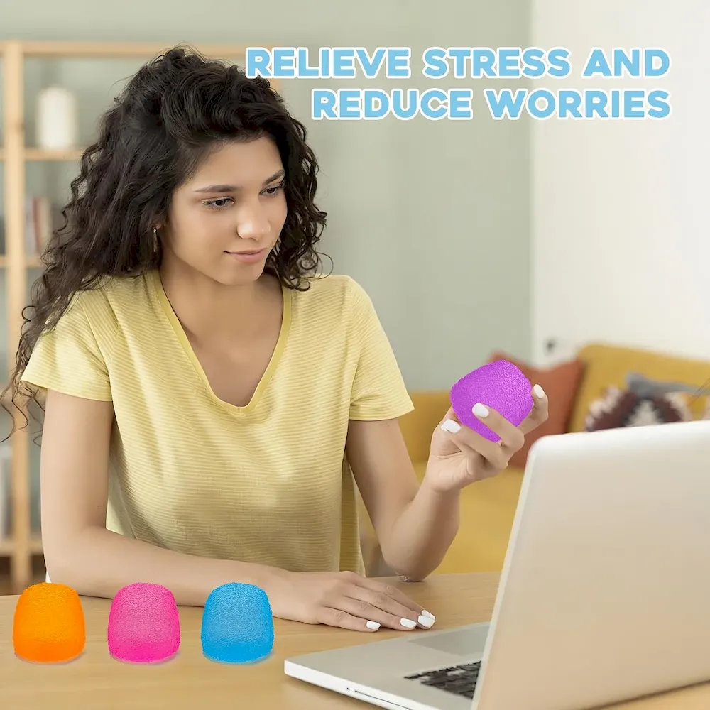 Premium Stress Balls-Gumdrop Squishy Stress for Kids and Adults. Super Solid Squeeze Ball. Sensory for Stress Relief. Birthday. Easter Basket Stuffers and Party Favors(Pink) : Toys & Games - Image 9