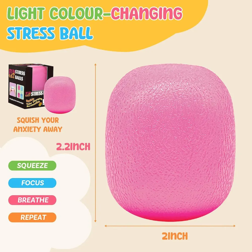 Premium Fidget Toys Stress Balls for Kids & Adults – Changes Color in The Sun -Slow Rise Dough Ball – Fidgets for Classroom – Squishy Fidget Toys Stretchy Squeeze Stress Relief Balls for Anxiety (Dough Blue) : Toys & Games - Image 3