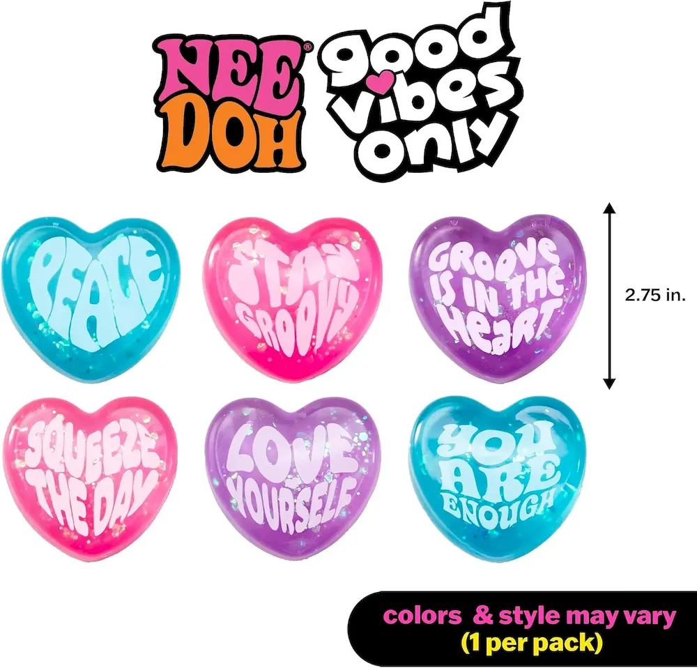Premium Schylling Needoh Good Vibes Only – Sensory Squeeze Toy – Colors May Vary (1 Per Pack) : Toys & Games - Image 6