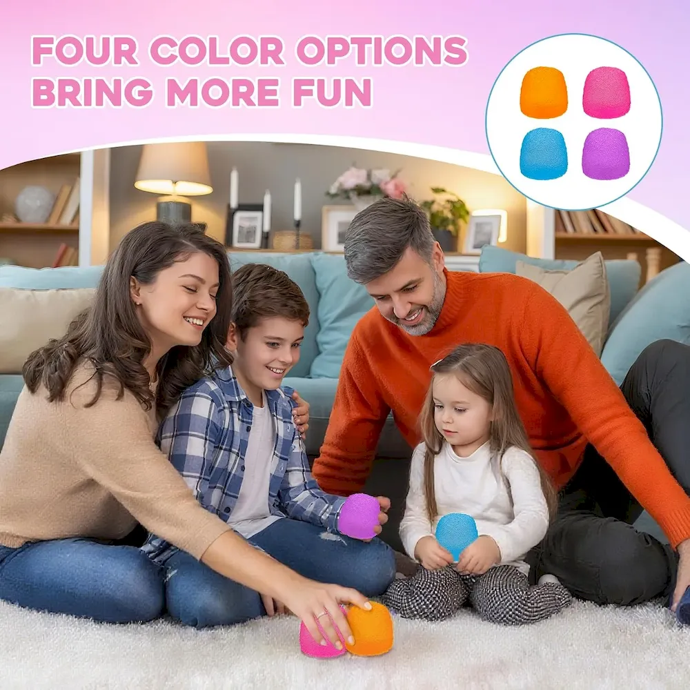 Premium Stress Balls-Gumdrop Squishy Stress for Kids and Adults. Super Solid Squeeze Ball. Sensory for Stress Relief. Birthday. Easter Basket Stuffers and Party Favors(Pink) : Toys & Games - Image 7