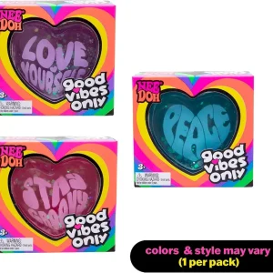 Alternative view of Premium Schylling Needoh Good Vibes Only – Sensory Squeeze Toy – Colors May Vary (1 Per Pack) : Toys & Games