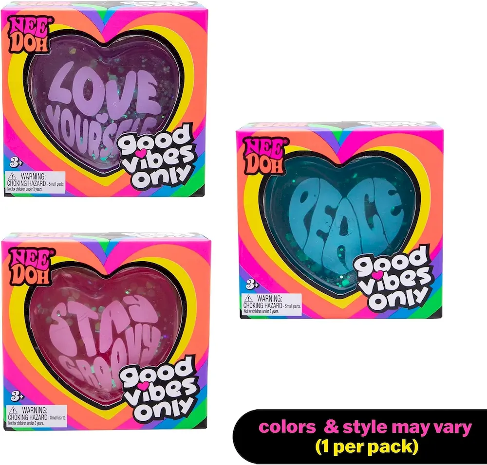 Premium Schylling Needoh Good Vibes Only – Sensory Squeeze Toy – Colors May Vary (1 Per Pack) : Toys & Games - Image 2