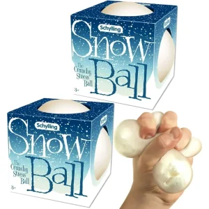 Premium NeeDoh Snow Ball Stress Balls – Crunchy & Squishy – 2 Pack