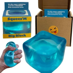 Premium Original Big Block Squeez’M Cube C 35% Larger Than The Standard Squishy Cube. Sensory Fidget Toy for Kids & Adults. Stress Relief. Focus & Play C Durable. Gift-Ready C ASTM Certified 3+ : Toys & Games