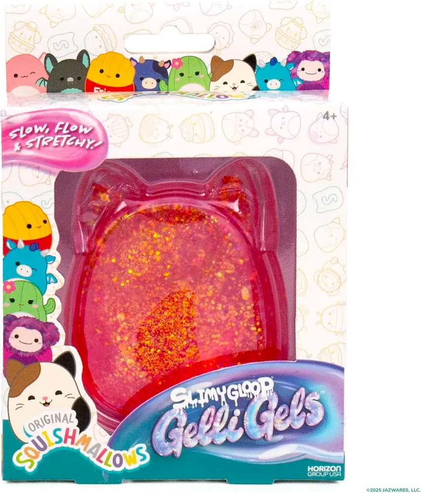 Premium Original Squishmallows SLIMYGLOOP Pink Gelli Gels. Slow Rising Sensory Squeeze Toy with Glitter. Gel Filled Fidget Toys : Toys & Games - Image 7