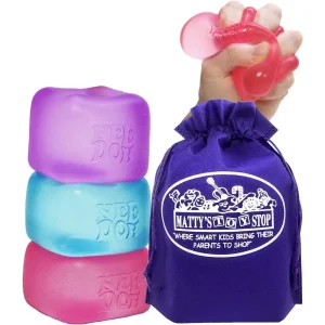 Premium Nice Cube Translucent NeeDoh – 3 Pack (Purple/Pink/Blue)