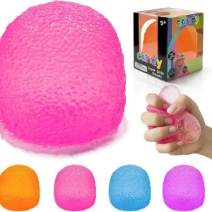 Premium Stress Balls-Gumdrop Squishy Stress for Kids and Adults. Super Solid Squeeze Ball. Sensory for Stress Relief. Birthday. Easter Basket Stuffers and Party Favors(Pink) : Toys & Games