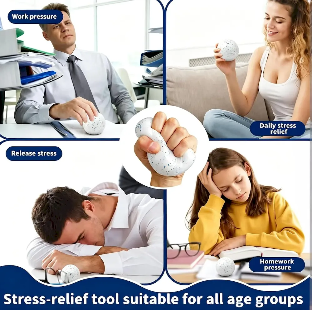 Premium Snowball Stress Ball.Stretchy Fidget Toys for Anxiety Relief Squishy Toys.Realistic Snowball Squeeze Toy for Adults Stress Relief (Snowball 01) : Toys & Games - Image 2
