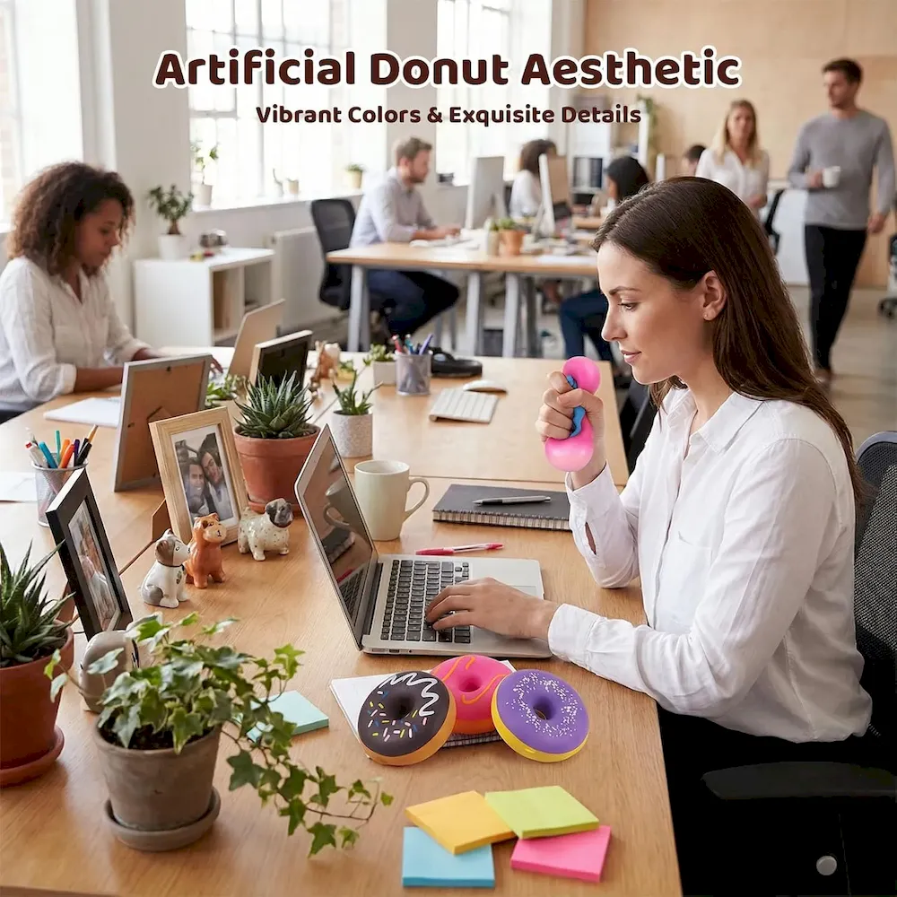 Premium LovesTown 4PCS Donut Stress Ball – Artificial Donut Sensory Toys for Birthday Party Favors. Photo Props & Display : Toys & Games - Image 4